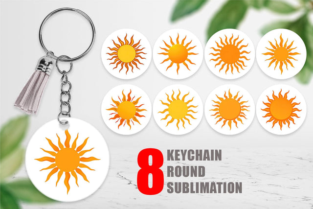 Keychain Spiral Sun Sublimation artnoy 