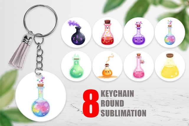 Keychain Spooky Potion Cuties Sublimation artnoy 