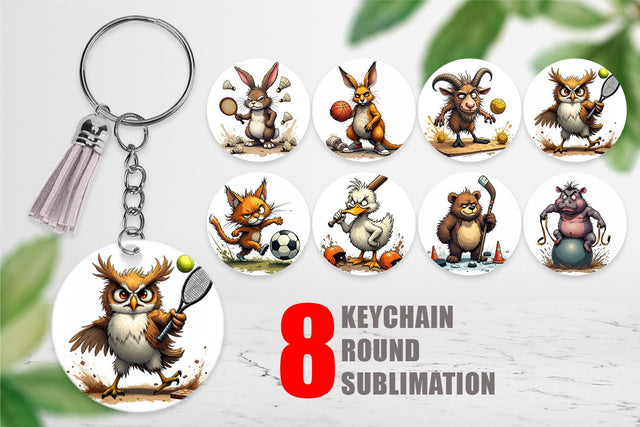 Keychain Sports Chaos Critters Sublimation artnoy 