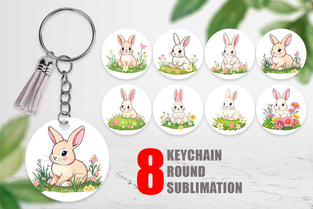 Keychain Spring Bunny Sublimation artnoy 