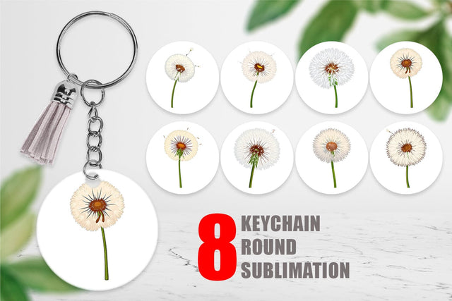 Keychain Spring Dandelion Sublimation artnoy 