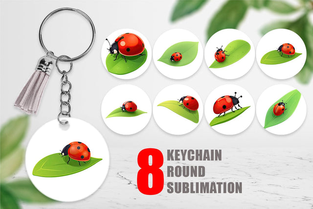 Keychain Spring Ladybug Sublimation artnoy 