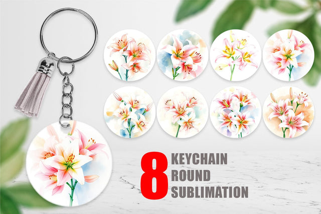Keychain Spring lilies Sublimation artnoy 