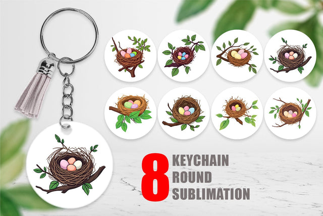 Keychain Spring Nest Sublimation artnoy 