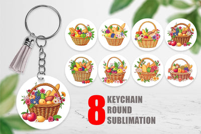 Keychain Spring Picnic Sublimation artnoy 
