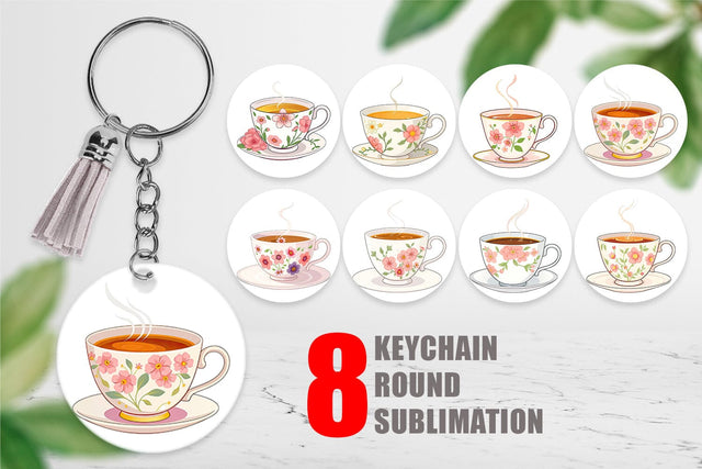 Keychain Spring Tea Sublimation artnoy 