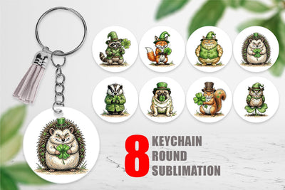 Keychain St Paddys Lucky Animal Sublimation artnoy 