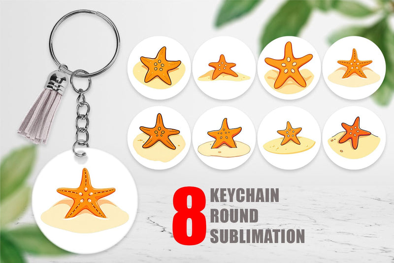 Keychain Starfish Sublimation artnoy 