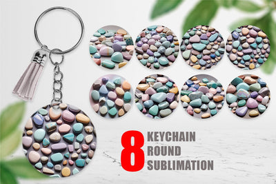 Keychain Stones Pastel Color Sublimation artnoy 
