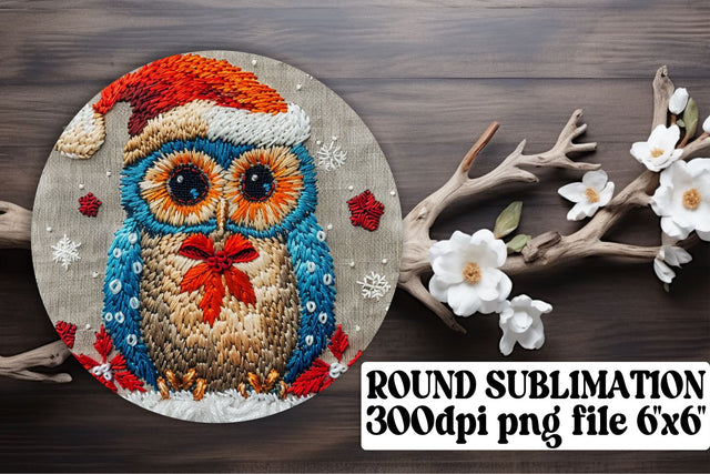 Keychain Sublimation Circle Christmas Sublimation afrosvg 