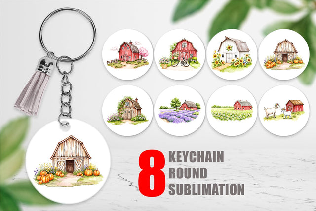 Keychain Summer Barn Sublimation artnoy 