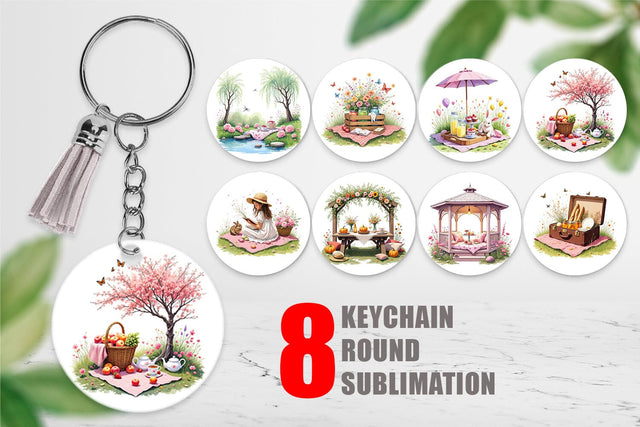 Keychain Summer Picnic Dreams Sublimation artnoy 