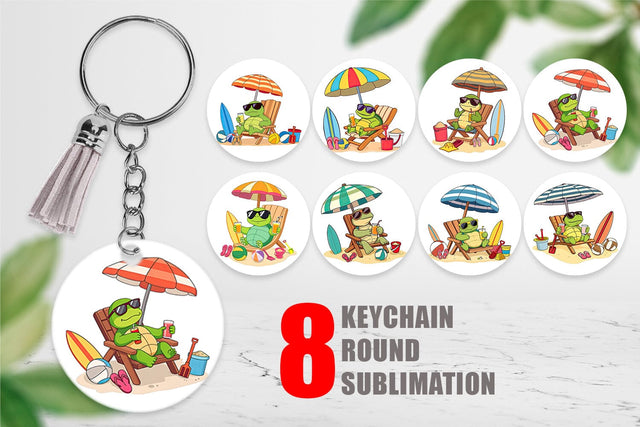 Keychain Summer Turtle Sublimation artnoy 