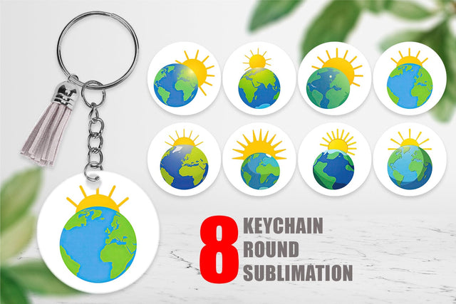 Keychain Sun and Earth Sublimation artnoy 