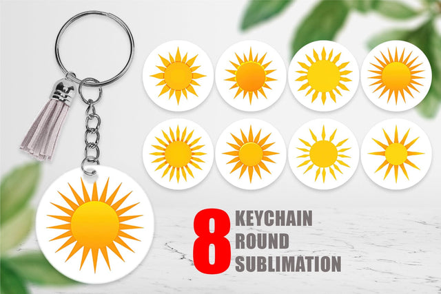Keychain Sunburst Sublimation artnoy 