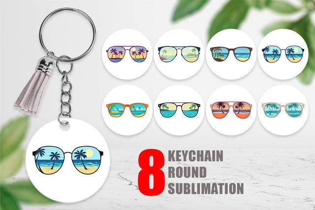 Keychain Sunglasses Sublimation artnoy 