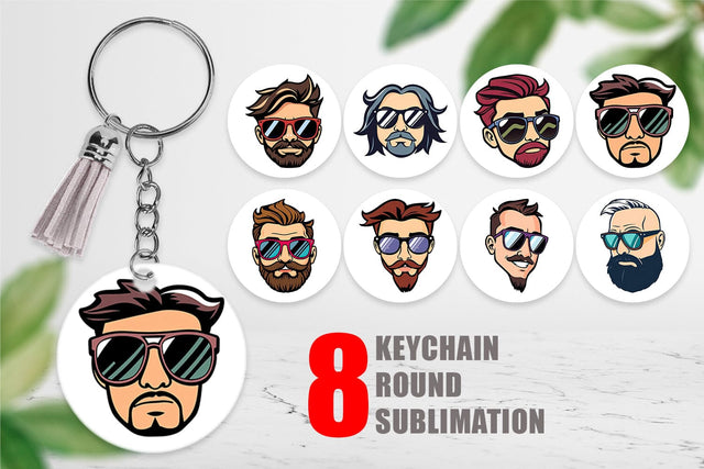 Keychain Sunglasses Sublimation artnoy 