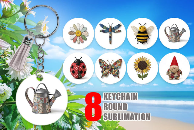 Keychain Sunny Meadow Fabric Sublimation artnoy 