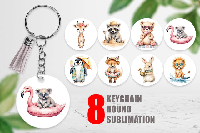 Keychain Sunny Season Friends Sublimation artnoy 