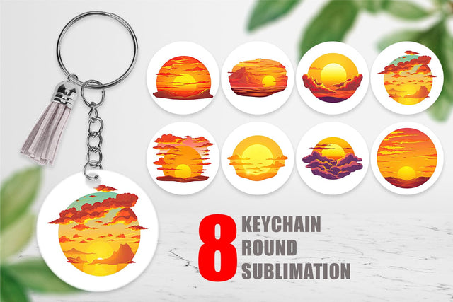 Keychain Sunset Sublimation artnoy 