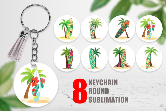 Keychain Surfboard Sublimation artnoy 