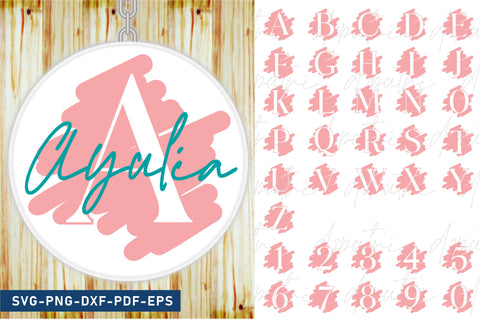 Keychain SVG Bundle, Distressed Alphabet Monogram Letters, Distressed Font SVG Designs SVG D2PUTRI Designs 