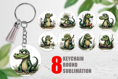 Keychain Swamp Gator Sublimation artnoy 