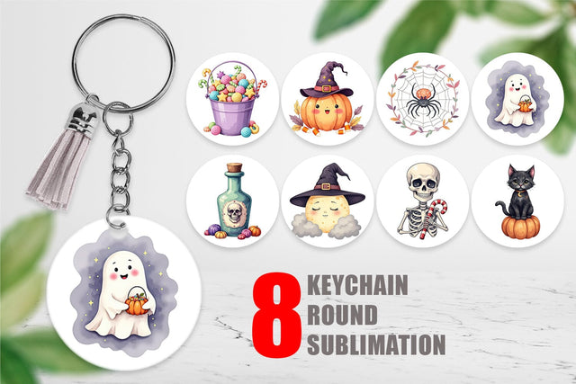 Keychain Sweet Spooky Pastels Sublimation artnoy 