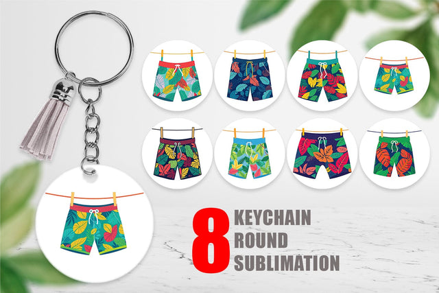 Keychain Swim Trunks Sublimation artnoy 