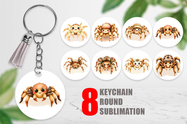 Keychain Tarantula Wildlife Sublimation artnoy 