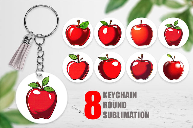 Keychain Teacher Apple Clipart Sublimation artnoy 