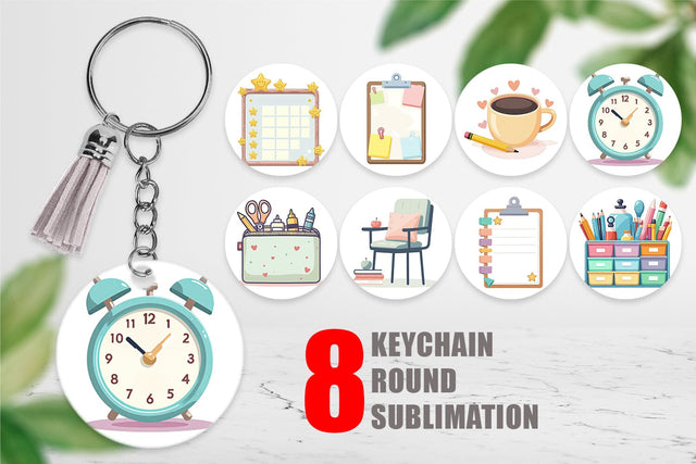 Keychain Teacher Life Charm Sublimation artnoy 