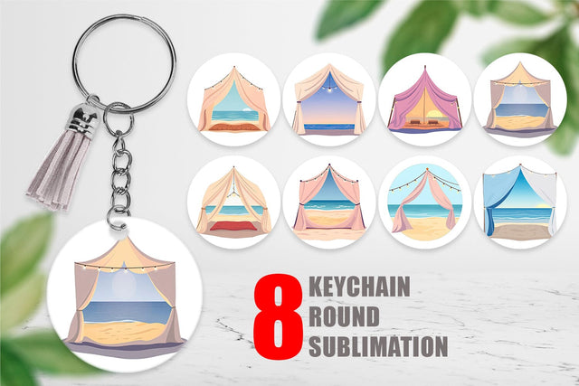 Keychain Tent Sublimation artnoy 