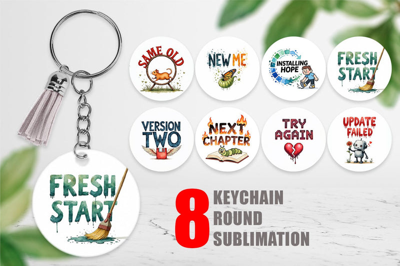 Keychain The Glitchy Resurrection Sublimation artnoy 