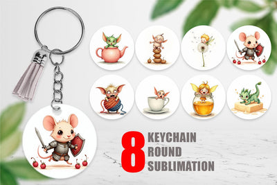 Keychain Tiny Fantasy Trouble Sublimation artnoy 