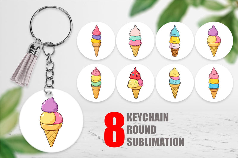 Keychain Triple Scoop Sublimation artnoy 