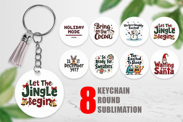 Keychain Ugly Cute Christmas Countdown: Quirky Quotes Sublimation artnoy 
