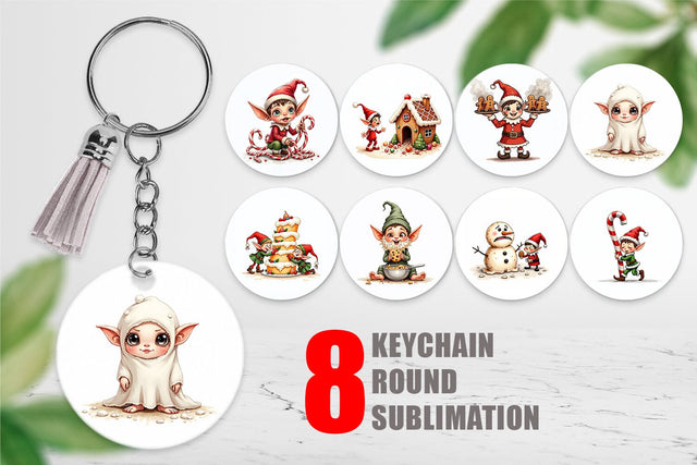 Keychain UglyCute Christmas Bake-Off Disaster Sublimation artnoy 