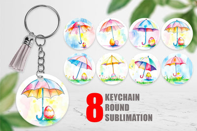 Keychain Umbrella and Egg Sublimation artnoy 