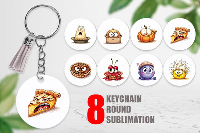 Keychain Unenthusiastic Pies Sublimation artnoy 