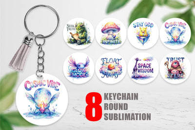 Keychain Unique Odd Alien Quotes Sublimation artnoy 