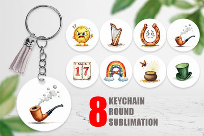 Keychain Unlucky Charms Retro Sublimation artnoy 