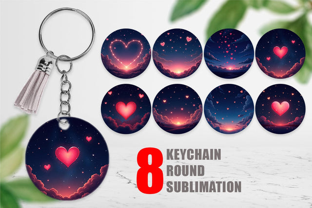 Keychain Valentine Night Sublimation artnoy 