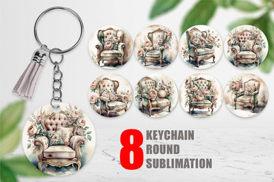 Keychain Velvet Chair Sublimation artnoy 