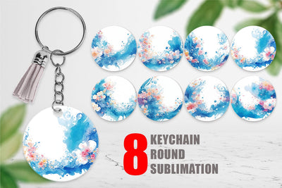Keychain Vintage Christmas Bells Sublimation artnoy 