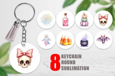 Keychain Watercolor Pastel Goth Cuties Sublimation artnoy 