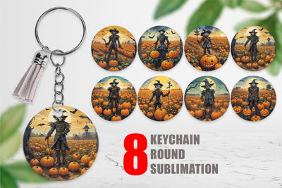 Keychain Watercolor Scarecrow Sublimation artnoy 