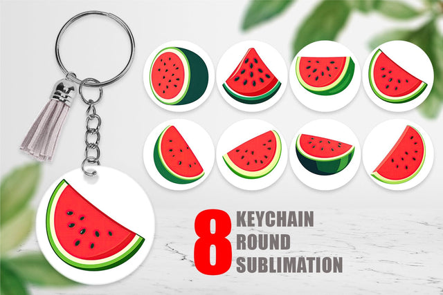 Keychain Watermelon Sublimation artnoy 