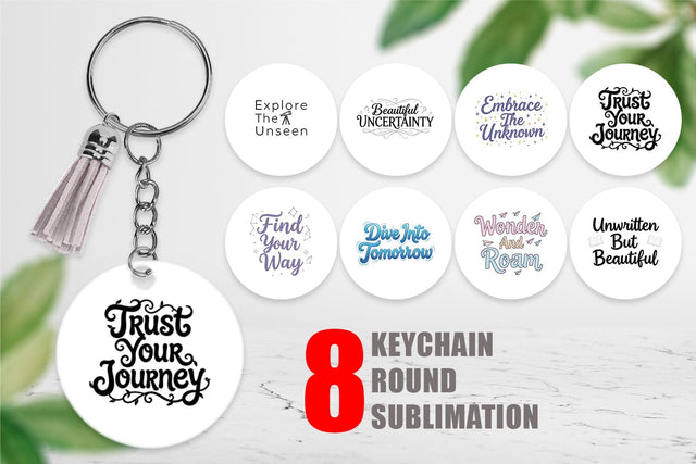 Keychain Whimsical Journey Post Grad Quotes Sublimation artnoy 