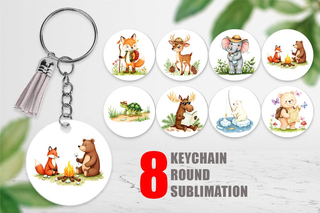 Keychain Wild Animal Adventures Sublimation artnoy 